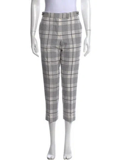 Pre-owned Thom Browne Wool Straight Leg Pants W/ Tags In Neutral