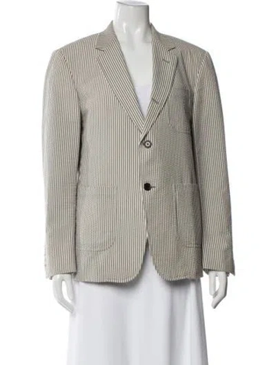 Pre-owned Thom Browne Wool Striped Blazer In Multicolor