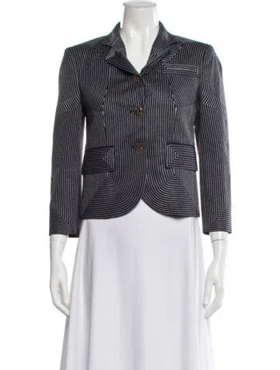 Pre-owned Thom Browne Wool Striped Blazer W/ Tags In Grey