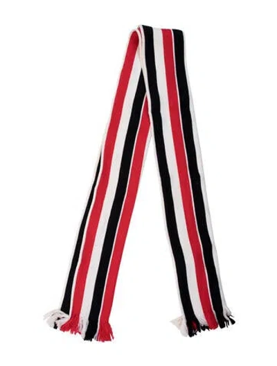 Pre-owned Thom Browne Wool Striped Scarf In Multi