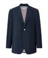 Thom Browne Wool Striped Suit Coat In Black