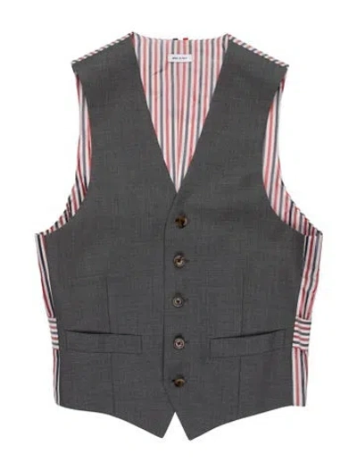 Pre-owned Thom Browne Wool Striped Suit Vest In Grey