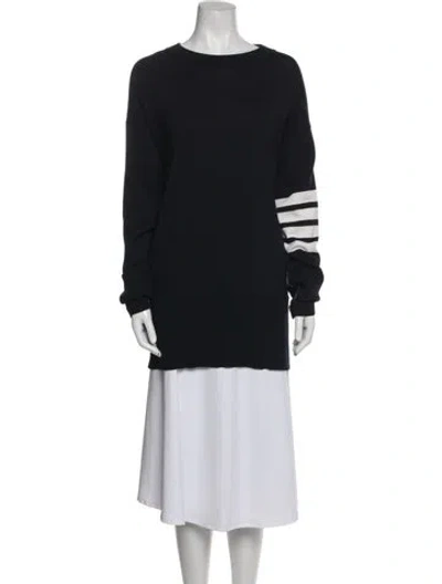 Pre-owned Thom Browne Wool Striped Sweater In Blue