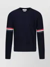 Thom Browne Men Rwb Wool Crewneck Jumper