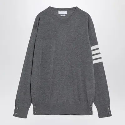 THOM BROWNE WOOL SWEATER IN GRAY