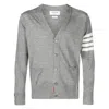 Thom Browne Rear Stripe V-neck Merino Cardigan