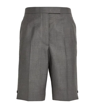 Thom Browne Wool Tailored Shorts In Grey