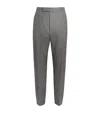 Thom Browne Fit 1 Super 120s Wool Backstrap Pants In Grey