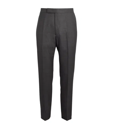 Thom Browne Wool Tailored Trousers In Grey