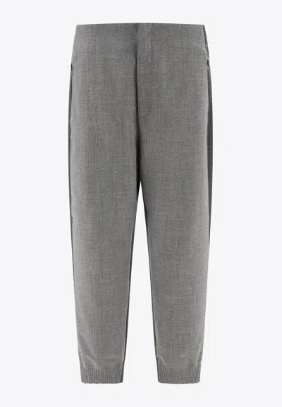 THOM BROWNE WOOL TRACK PANTS