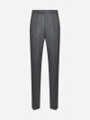 Thom Browne Classic Super 120s Wool Backstrap Pants In Med Grey