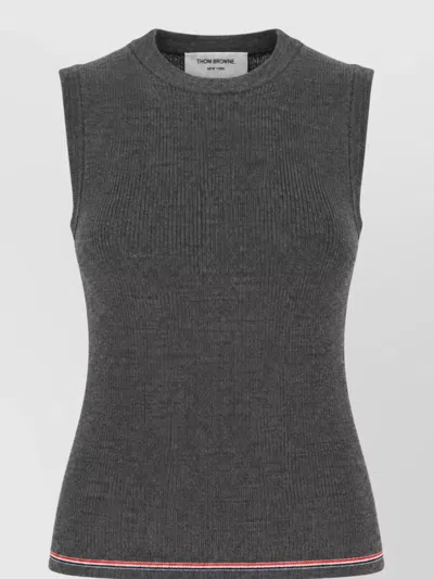 Thom Browne Wool T-shirt In Black