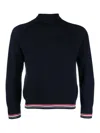 Thom Browne Men's Wool Turtle-neck Jumper Sweater In Azul