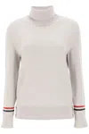 Thom Browne Wool Turtleneck Sweater In Grey