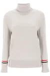 Thom Browne Wool Turtleneck Sweater In Grey