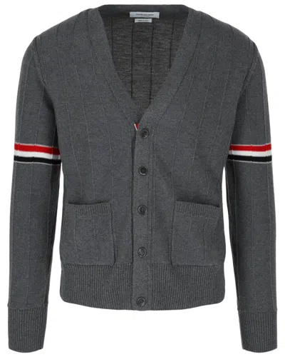 THOM BROWNE THOM BROWNE WOOL V-NECK CARDIGAN