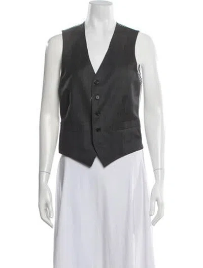 Pre-owned Thom Browne Wool Vest In Blue