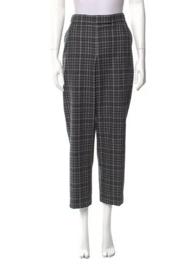 Pre-owned Thom Browne Wool Wide Leg Pants In Black