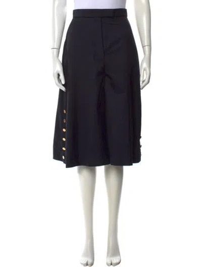 Pre-owned Thom Browne Wool Wide Leg Pants W/ Tags In Blue
