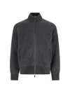 Thom Browne Ribbed High Collar Jacket With Side Pockets