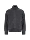 Thom Browne Ribbed High Collar Jacket With Side Pockets