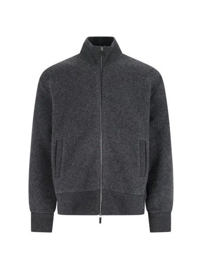 THOM BROWNE WOOL ZIP JACKET