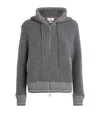 Thom Browne Wool Zip-up Cardigan In Grey