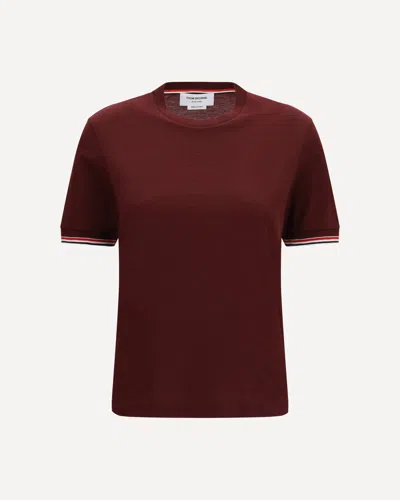 THOM BROWNE WOOL-BLEND T-SHIRT