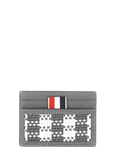 THOM BROWNE WOVEN LEATHER CARD CASE