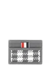 THOM BROWNE THOM BROWNE WOVEN LEATHER CARD CASE