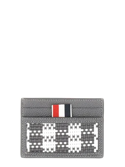 THOM BROWNE THOM BROWNE WOVEN LEATHER CARD CASE