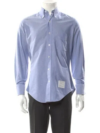 Pre-owned Thom Browne X Bergdorf Goodman Long Sleeve Dress Shirt In Blue