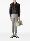Thom Browne Zip Front Leather Jacket