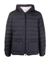 Thom Browne Zip-front Padded Jacket In Black