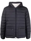 Thom Browne Zip-front Padded Jacket In Blue