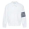 Thom Browne Zip Front Raglan Coach Jacket In Multi