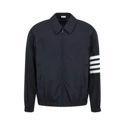 Pre-owned Thom Browne Zip Front Raglan Coach Jacket 'navy' | Blue | Men's Size 4