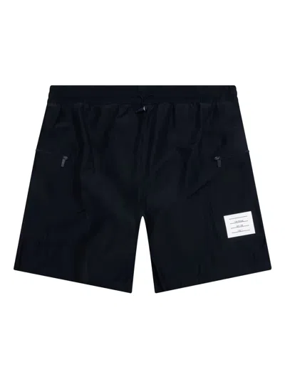 Thom Browne Zip-pocket Ripstop Shorts In Blue
