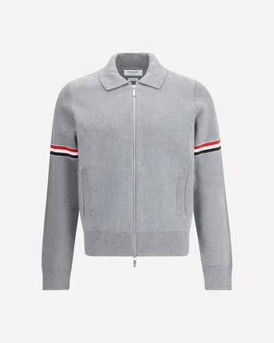 Thom Browne Zip Sweatshirt In Gray