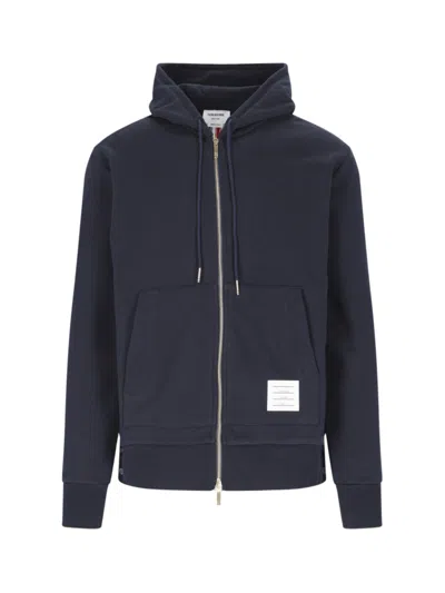 THOM BROWNE THOM BROWNE ZIP SWEATSHIRT – BLUE