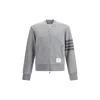 Thom Browne Zip Sweatshirt In Gray