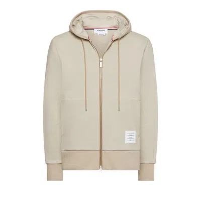 Pre-owned Thom Browne Zip Up Hoodie 'beige' | Cream | Men's Size 4 In White