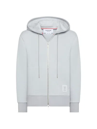 Thom Browne Zip-up Hoodie In Gray