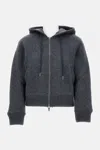 Thom Browne Zip Up Hoodie In Wool