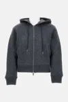 Thom Browne Zip Up Hoodie In Wool