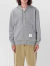 Thom Browne Zip-up Hoodie Pullover Loopba In Gray