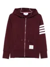 Thom Browne Zip-up Hoodie In Red