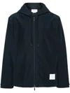 Thom Browne Zip Sweatshirt Clothing In Blue
