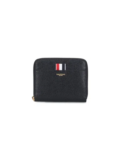 Thom Browne Zip Wallet - Black Hammered