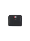 Thom Browne Logo Embossed Zipped Wallet